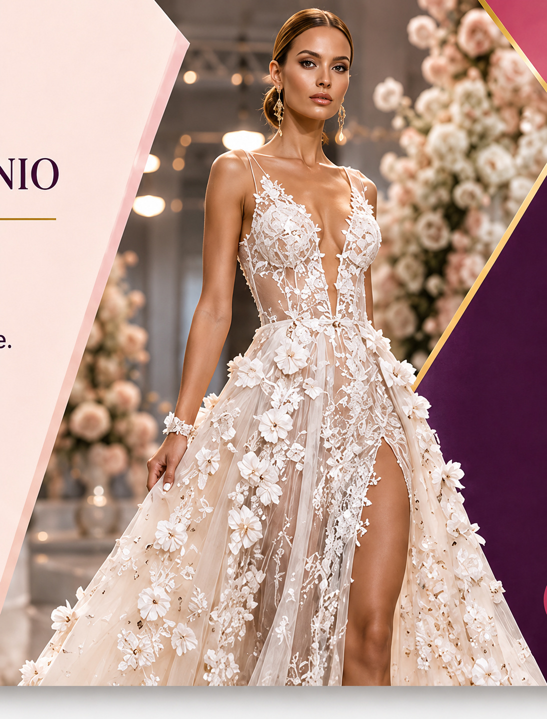 Modella con abito da sposa